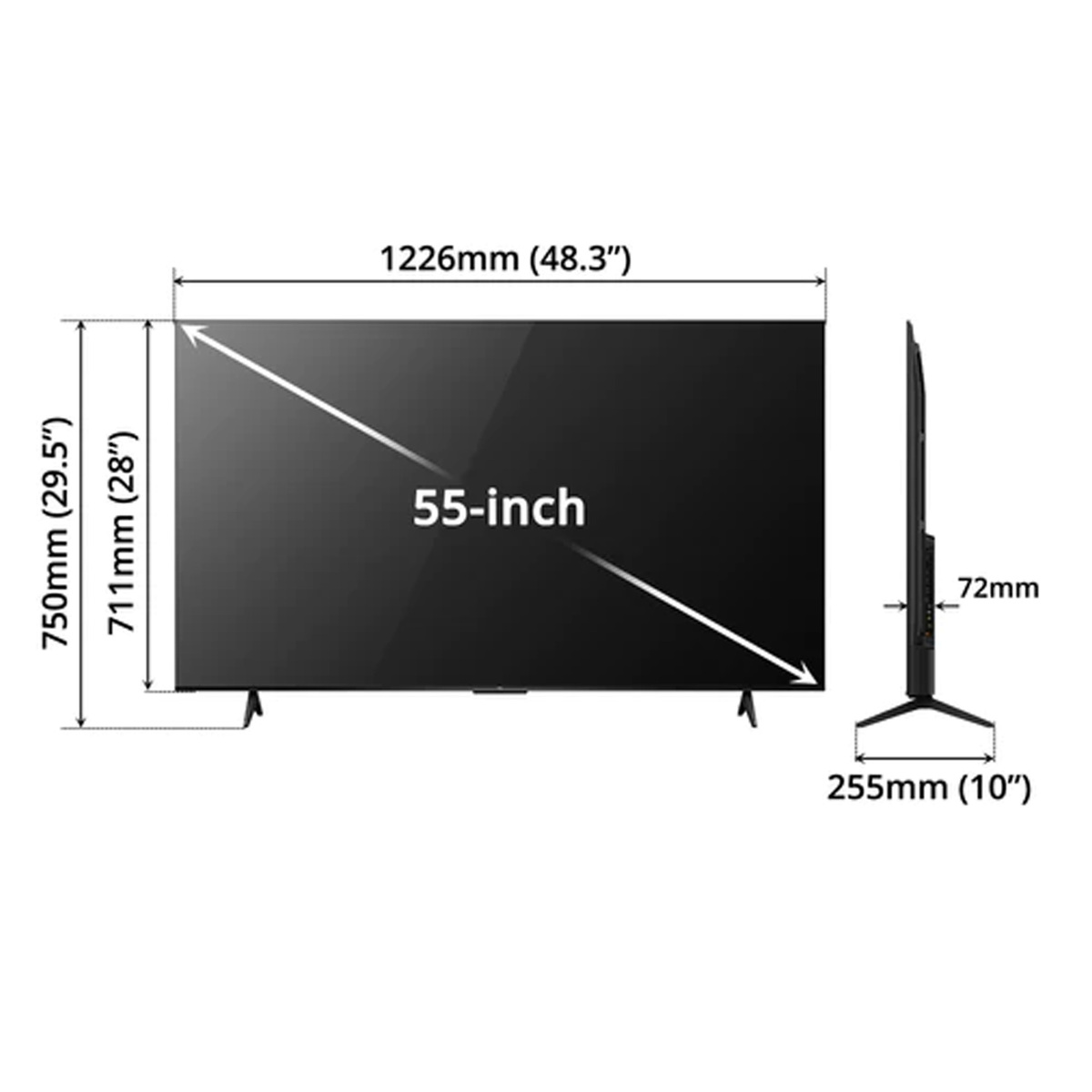 TCL 55 inches 4K Smart UHD TV, 55V6B