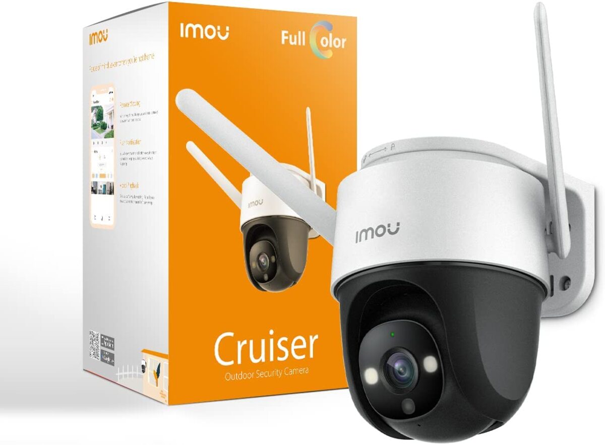 IMOU CRUISER 1080P Wifi Smart Home Outdoor Security Camera Color Night Vision 360 Degree IP66 Dust and Water Protection,Built-in Spotlight and Siren,Two-way Talk, AI Imou Cloud/SD CardStorage