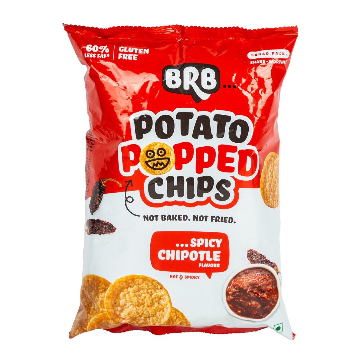 BRB Potato Popped Chips Spicy Chipotle Flavour 48 g