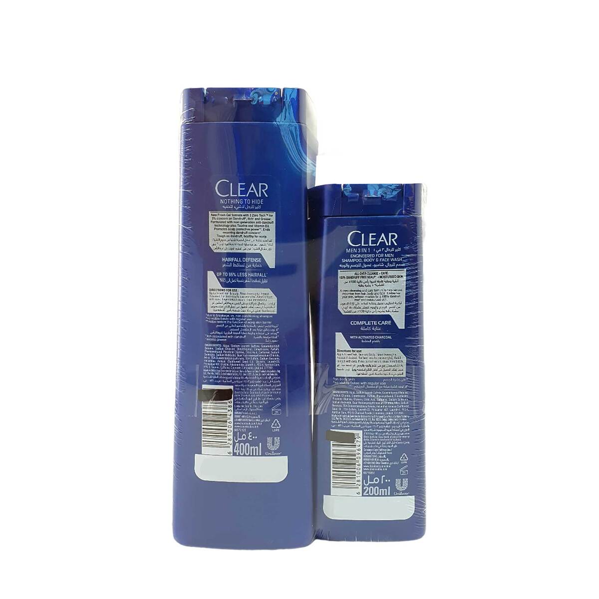 Clear Men's Hair Fall Defence Anti-Dandruff Shampoo 400ml + 200ml Assorted