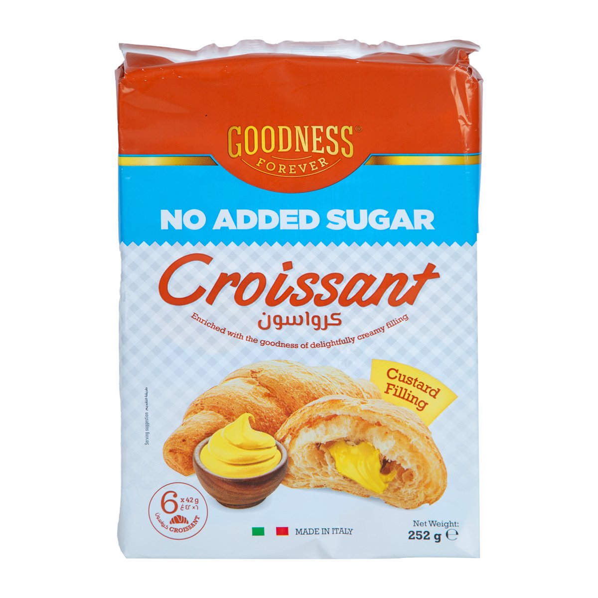 Goodness Forever Custard Croissant No Added Sugar 6 x 42 g