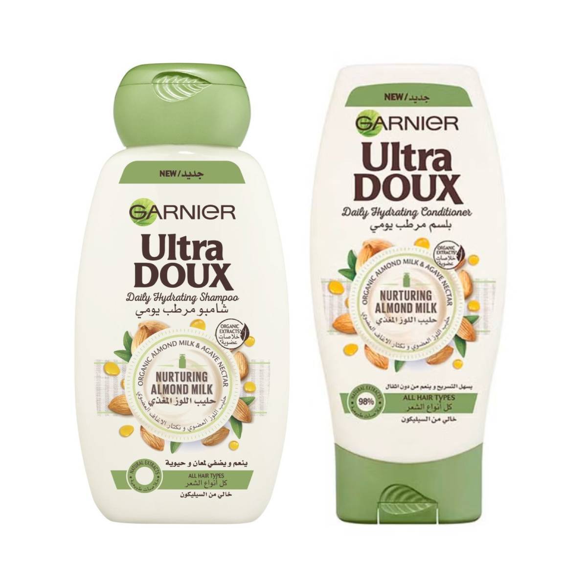 Buy Garnier Ultra Doux Nurturing Almond Shampoo 400 ml + Conditioner 400 ml Online at Best Price | Shampoo | Lulu Kuwait in UAE
