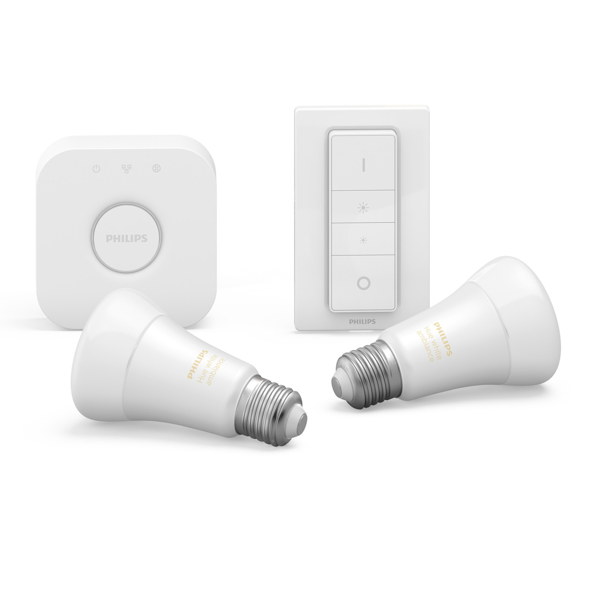 Philips Hue White Ambiance LED Smart Bulb Starter Kit E27 Smart Bulbs, Dimmer switch & Hue Bridge), Multi White, 929002216912 Online at Best Price | LED Bulb | Lulu UAE