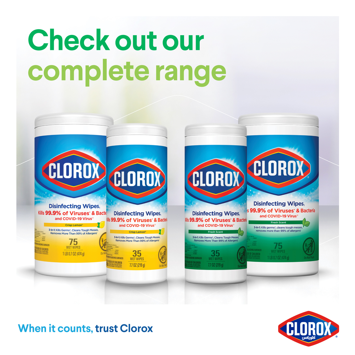 Clorox Disinfecting Wet Wipes Fresh