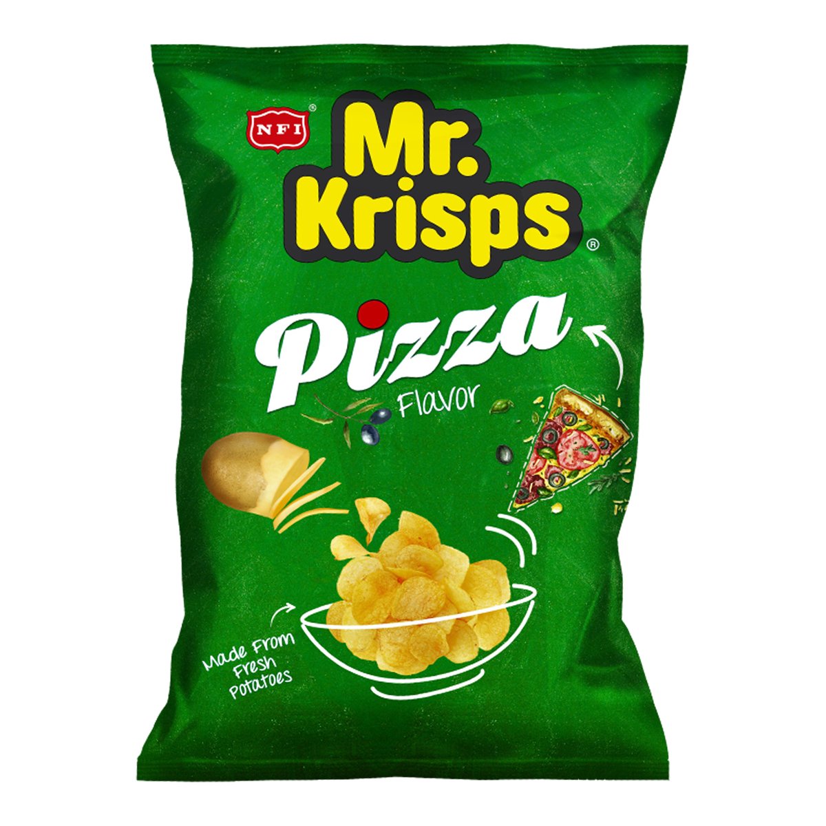 Mr. Krisps Pizza Flavour Potato Chips 25 x 15 g