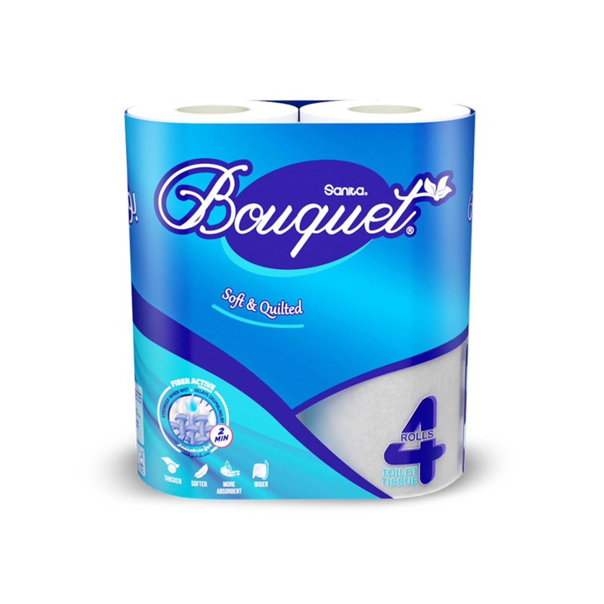 Sanita Toilet Tissue Bouquet 200 Sheets 4 Rolls