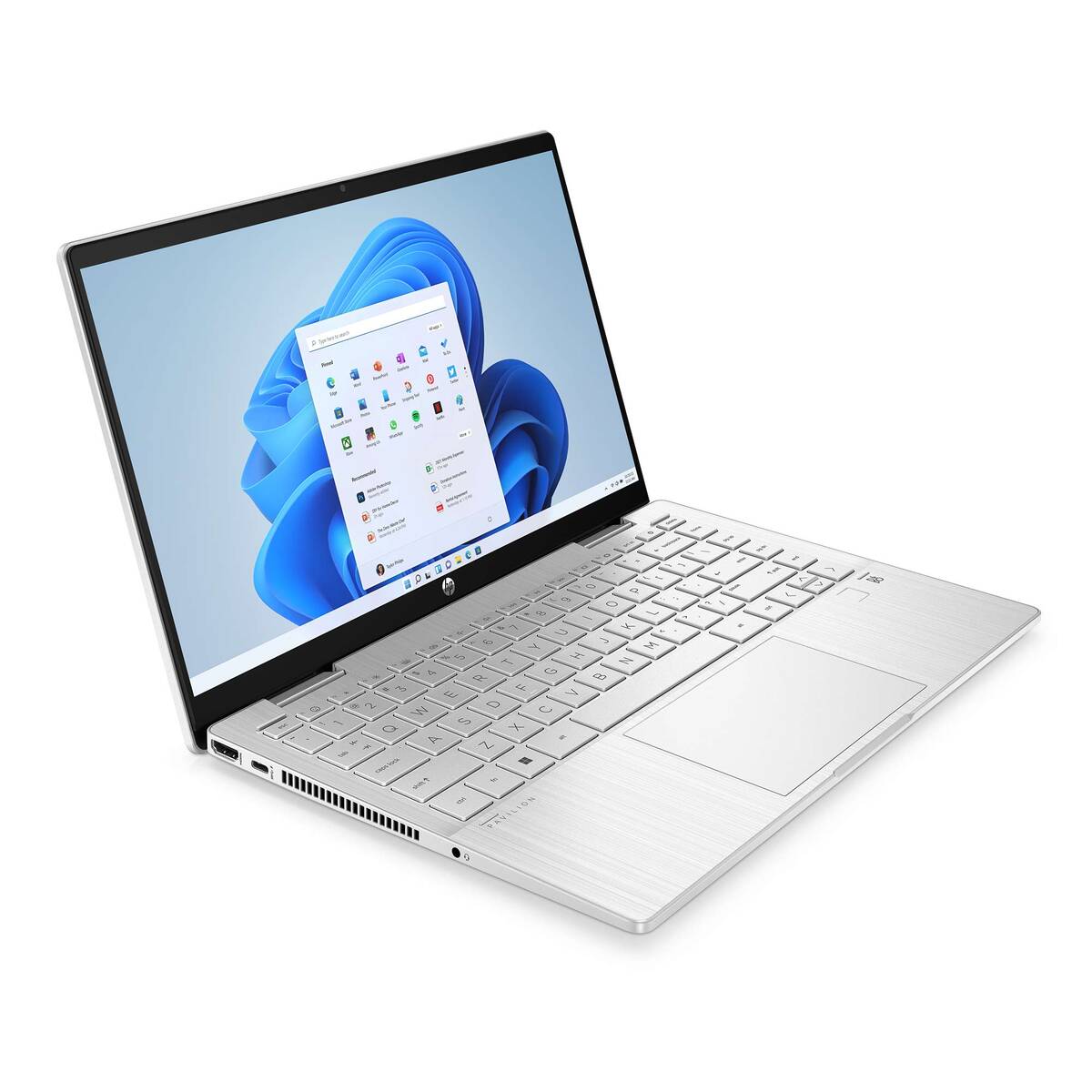 HP Pavilion x360 2-in-1 Laptop 14 inches FHD Touch Screen with HP Pen,Intel Core i5-1335U, 8 GB DDR4-3200 MHz Ram, 512 GB PCIe NVMe M.2 SSD, Windows 11 Home, Natural Silver, 14-ek1013ne