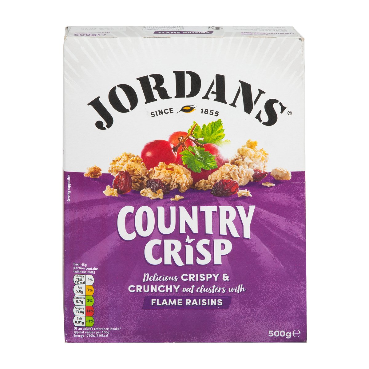 Jordan's Country Crisp With Juicy Flame Raisins 500 g