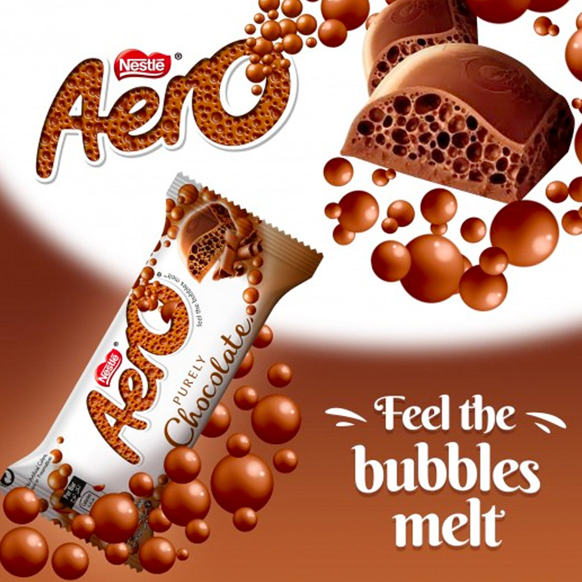 Nestle Aero Purely Milk Chocolate Value Pack 4 x 36 g