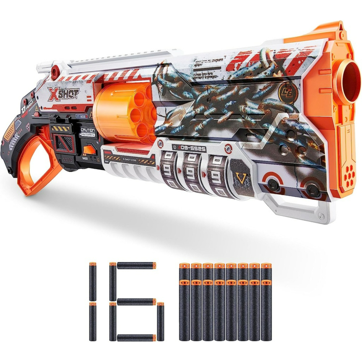 X-Shot Skins-S1 Lock Blaster with 16 Darts, XS-36606