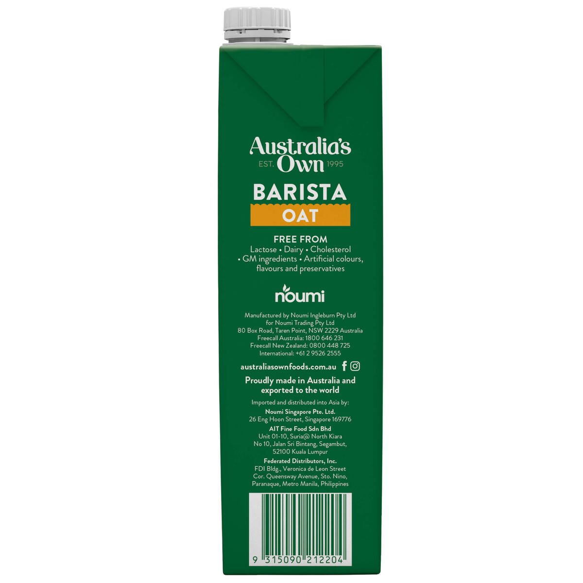 Australia's Own Barista Oat Milk 1 Litre