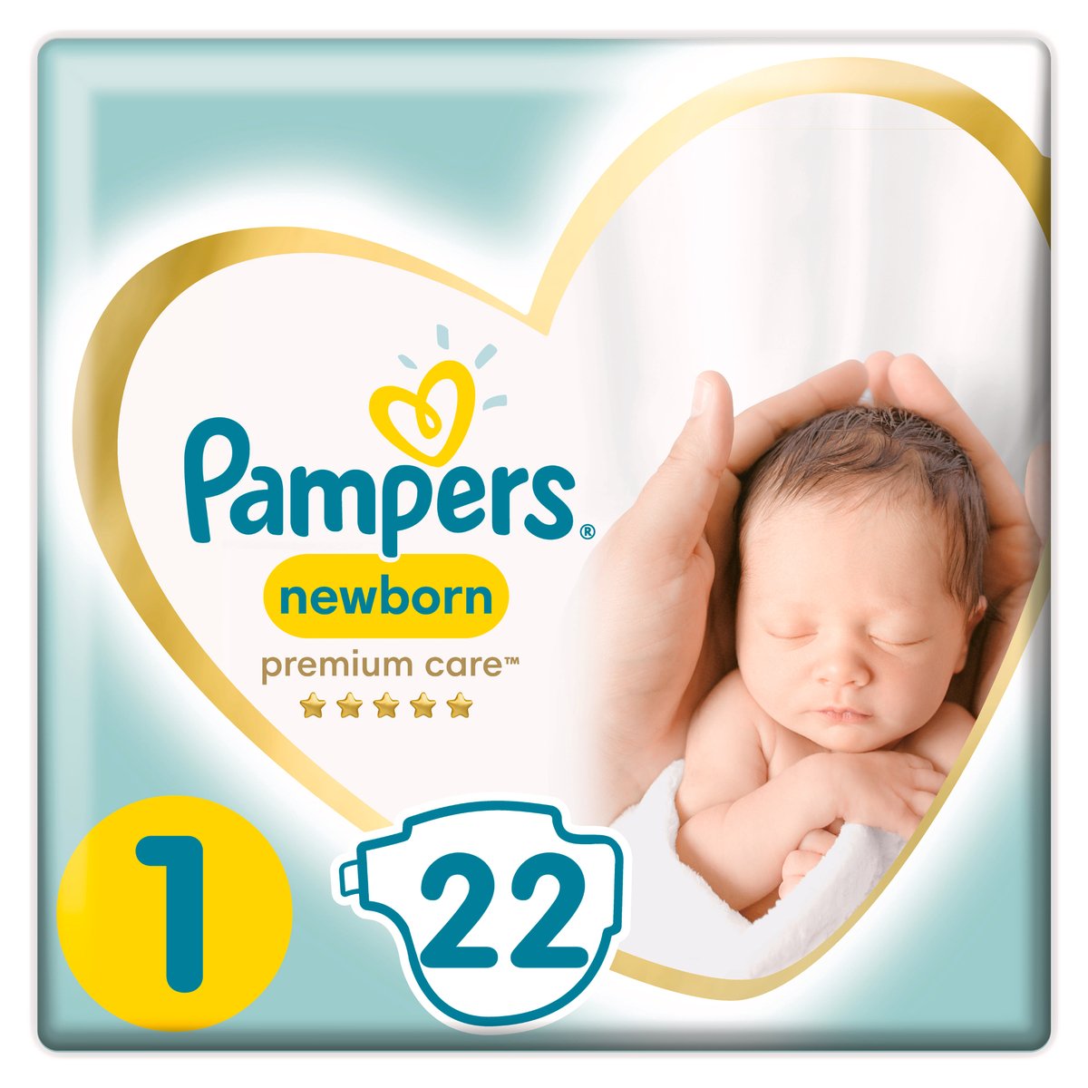 بامبرز بريميوم كير حفاضات أطفال مقاس 1 لحديثي الولادة 2-5 كجم 22 حبة