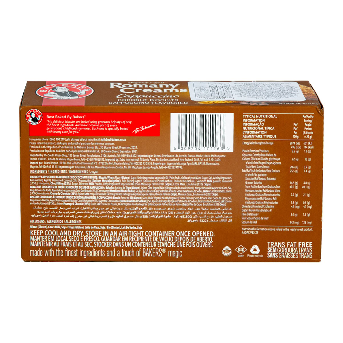 Bakers Romany Creams Cappuccino Biscuits 200 g