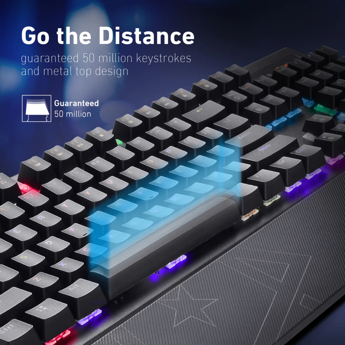 Vertux Pro-Gamer Mechanical Wired Gaming Keyboard, Toucan