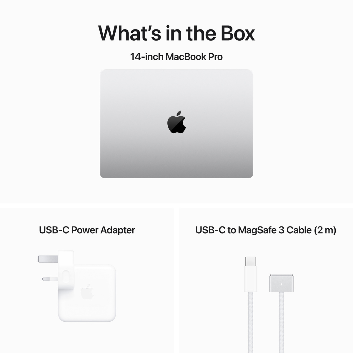 Apple MacBook Pro M3 Chip, 14 inches, 8 GB RAM, 512 GB Storage, Silver, MR7J3AB/A