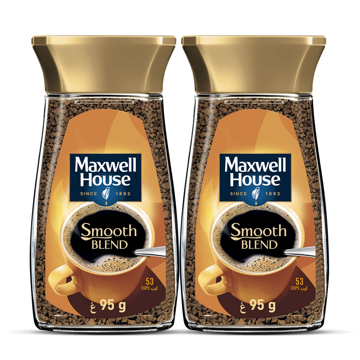 Buy Maxwell House Soluble Coffee Smooth Blend 2 x 95 g Online at Best Price | Coffee | Lulu UAE in UAE