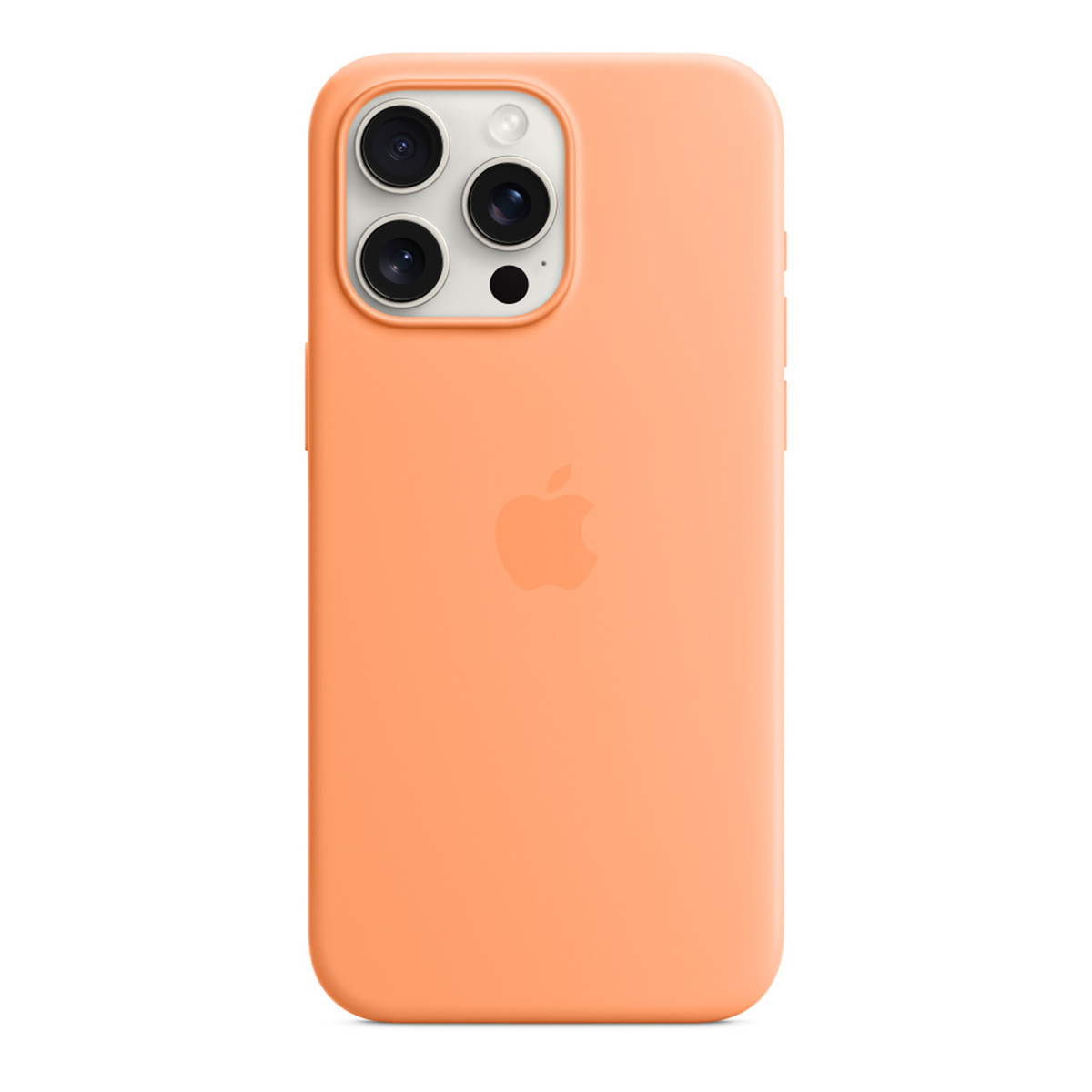 Apple iPhone 15 Pro Max Silicone Case with MagSafe, Orange Sorbet, MT1W3ZM/A
