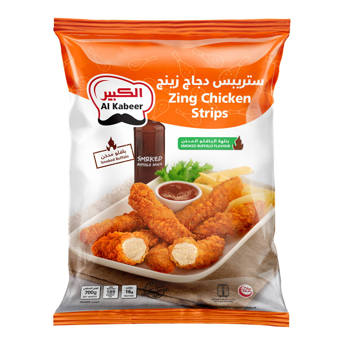 Al Kabeer Zing Chicken Strips Smoked Buffalo Flavour 700 g