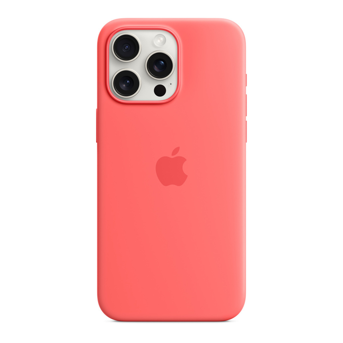 Apple iPhone 15 Pro Max Silicone Case with MagSafe, Guava, MT1V3ZM/A