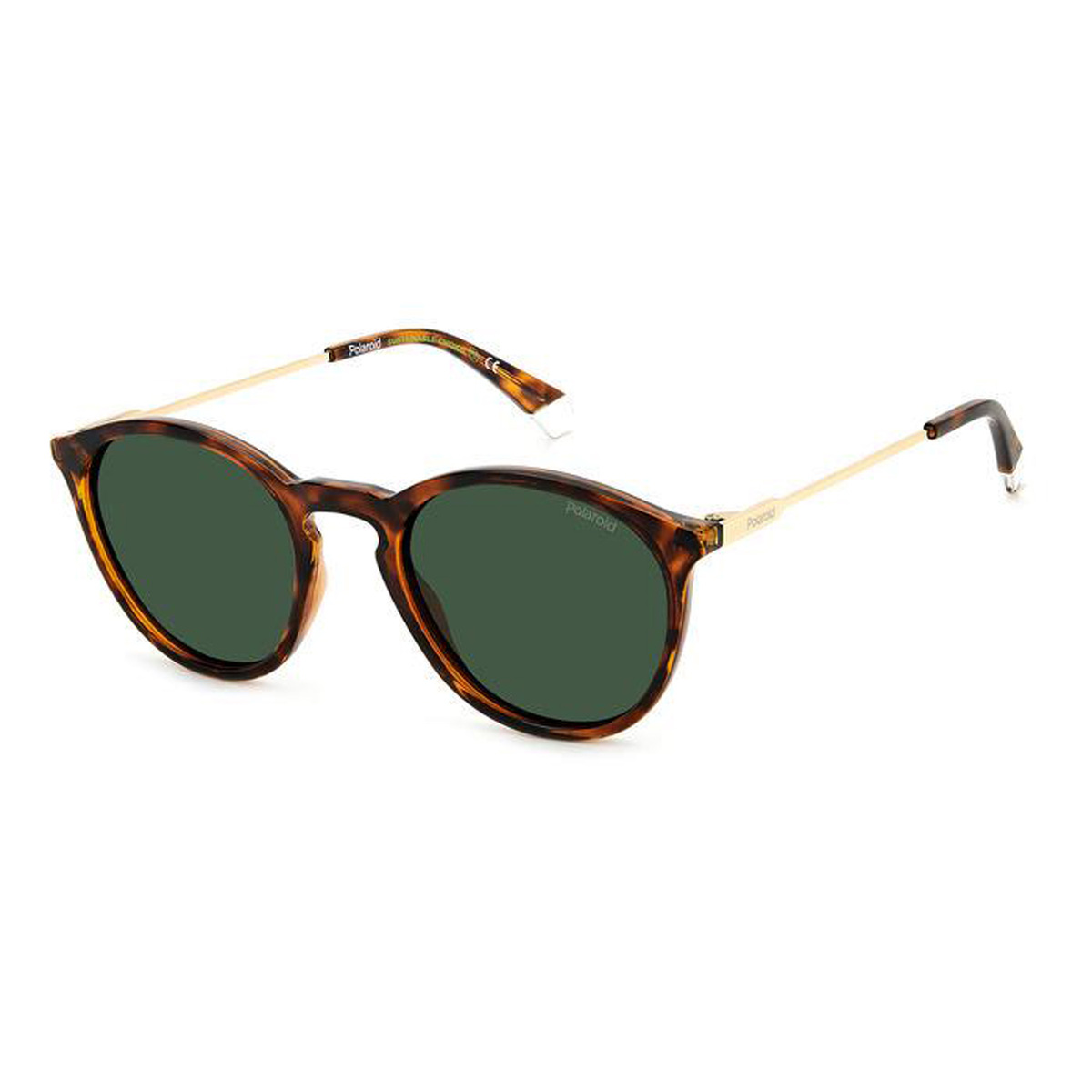 Polaroid Men's Round Sunglasses, Green Polarised, 4129/S/X,086/UC