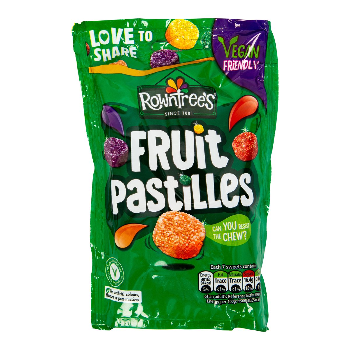 Nestle Rowntrees Vegan Fruit Pastilles 143 g