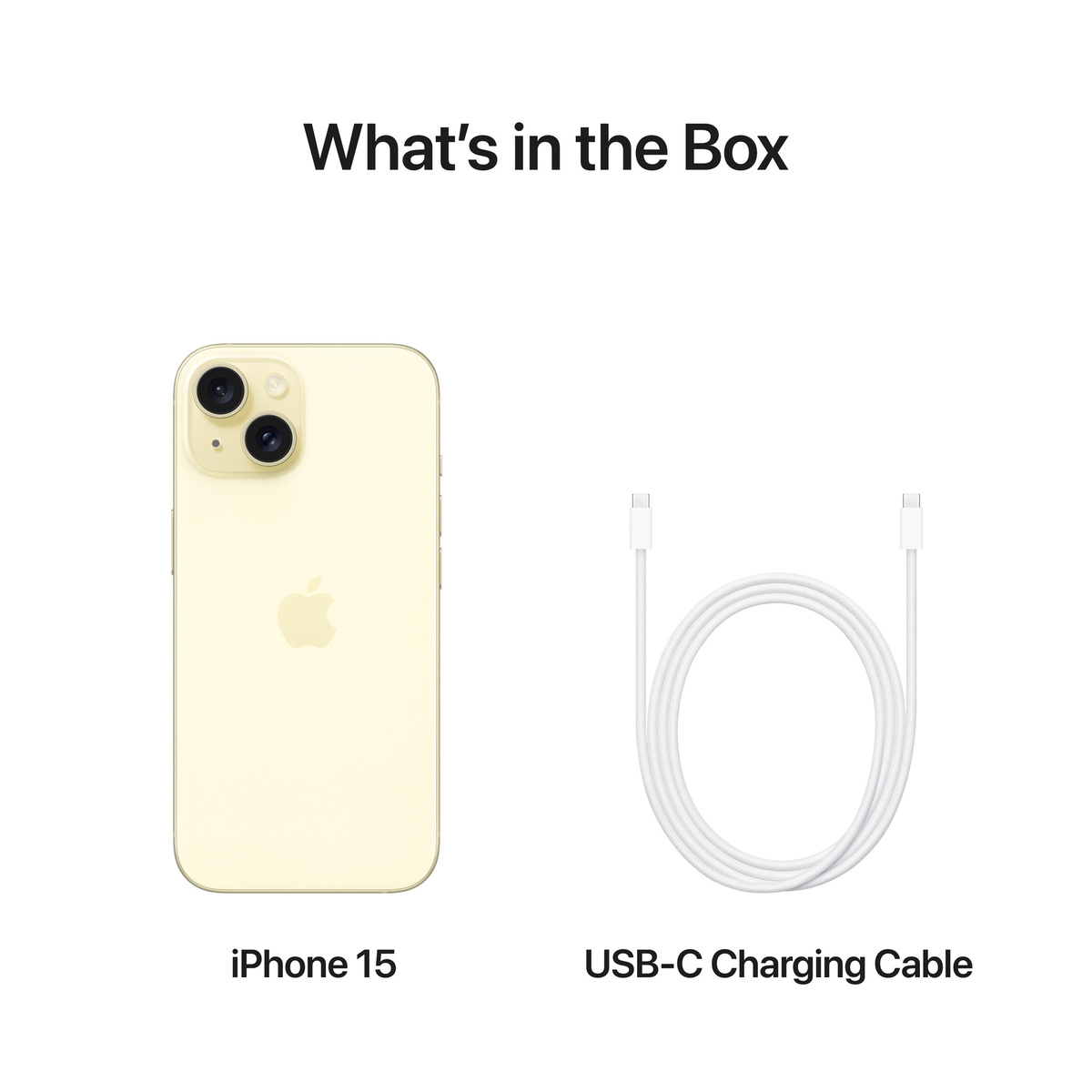 Apple iPhone 15, 256 GB Storage, Yellow