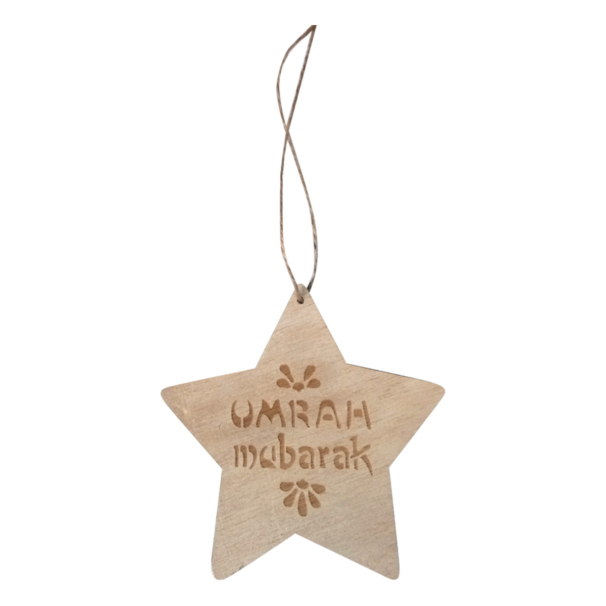 Party Fusion Wooden Ummrah Hanging Pendant, Assorted, RM01384