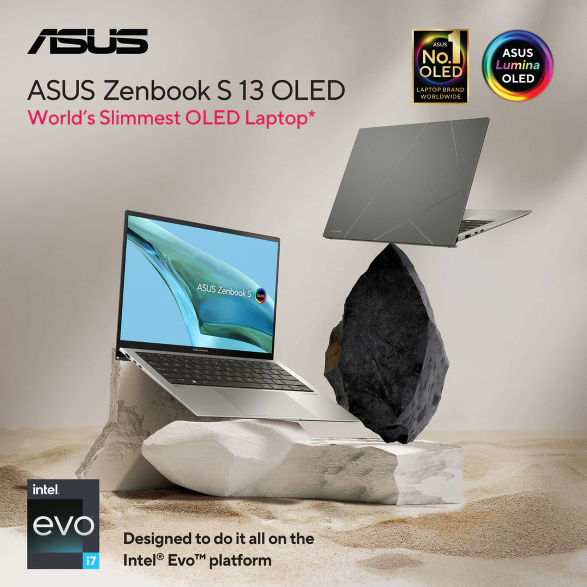 Asus ZenBook S13 UX5304VA-OLEDI7T, Intel Core I7-1355U,16GB RAM,1TB SSD,13.3-Inch 2.8K(2880x1800),FHD Camera,Windows11 Home, Grey