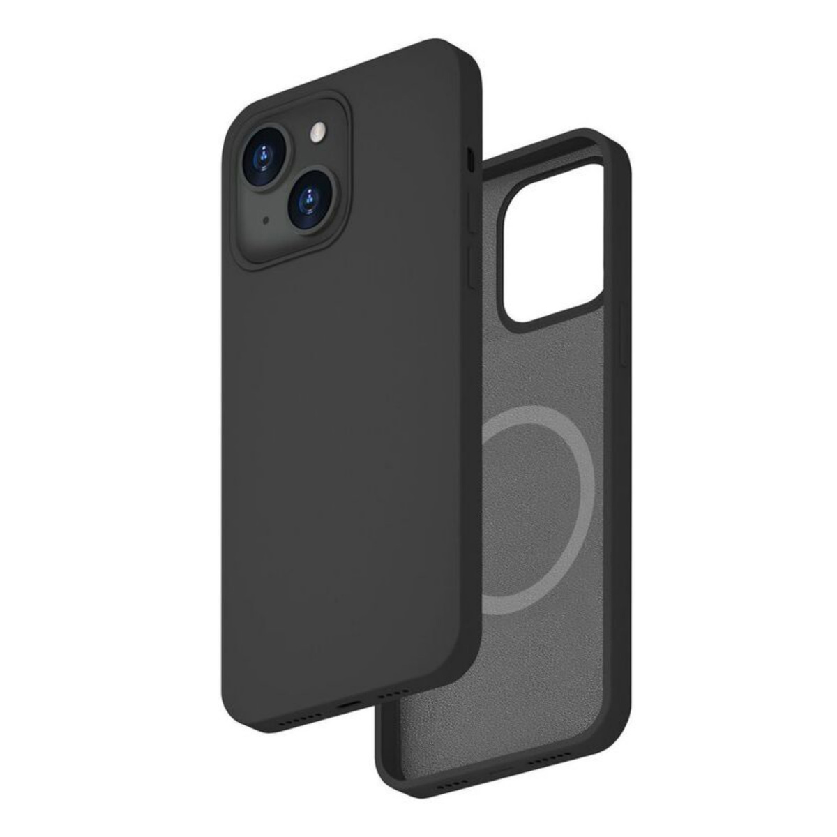 Smartix Premium Silicone Magnetic Case for iPhone 15 Plus, Assorted, SM15PLSCBK