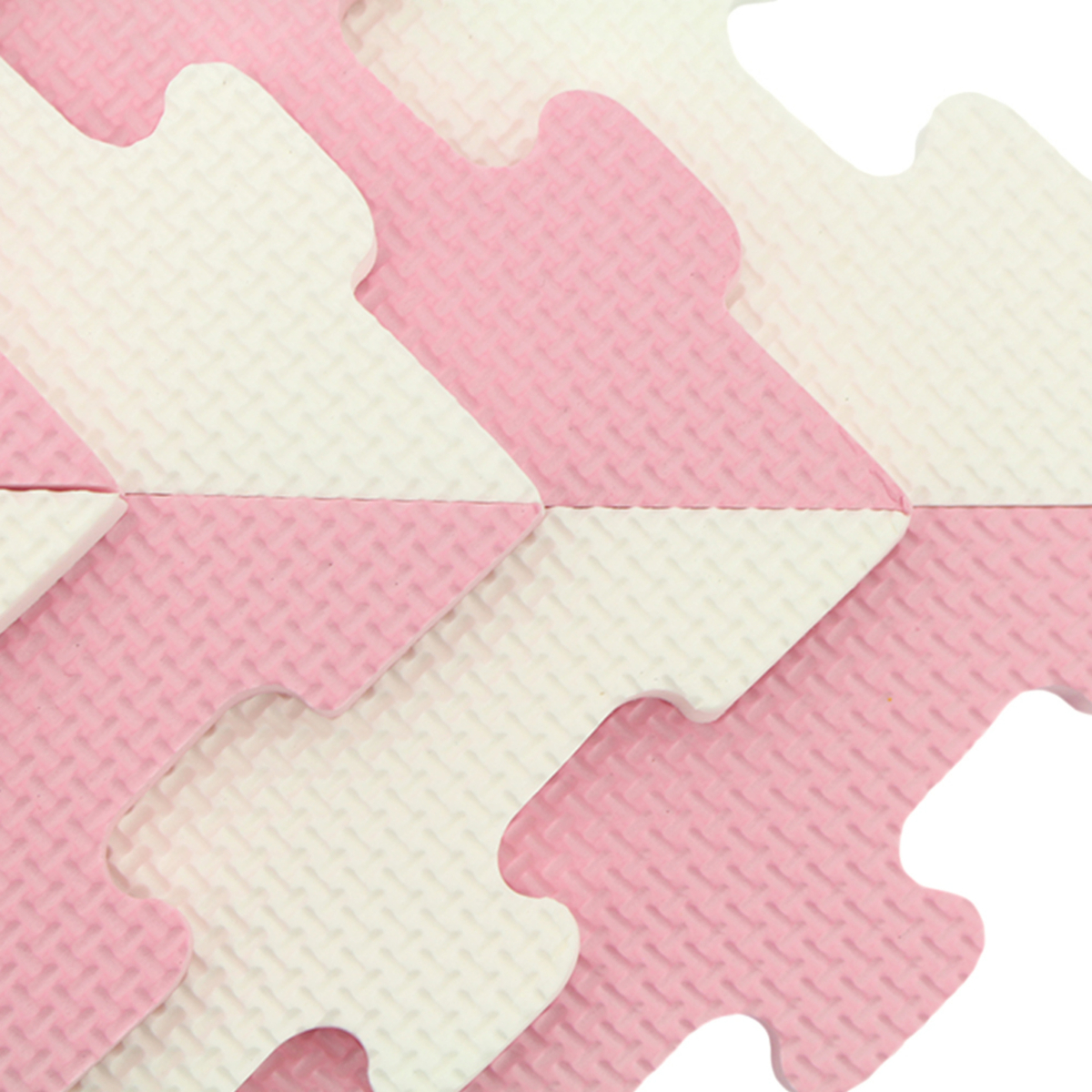 Sunta Puzzle Mat, 16 pcs, Pink/White, 1018B3-B PK/WHT