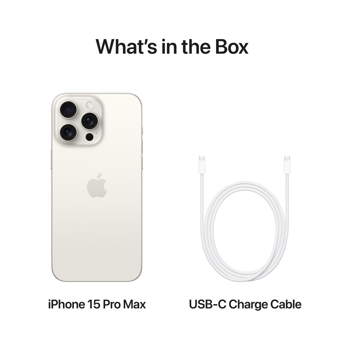 Apple iPhone15 Pro Max, 256 GB Storage, White Titanium