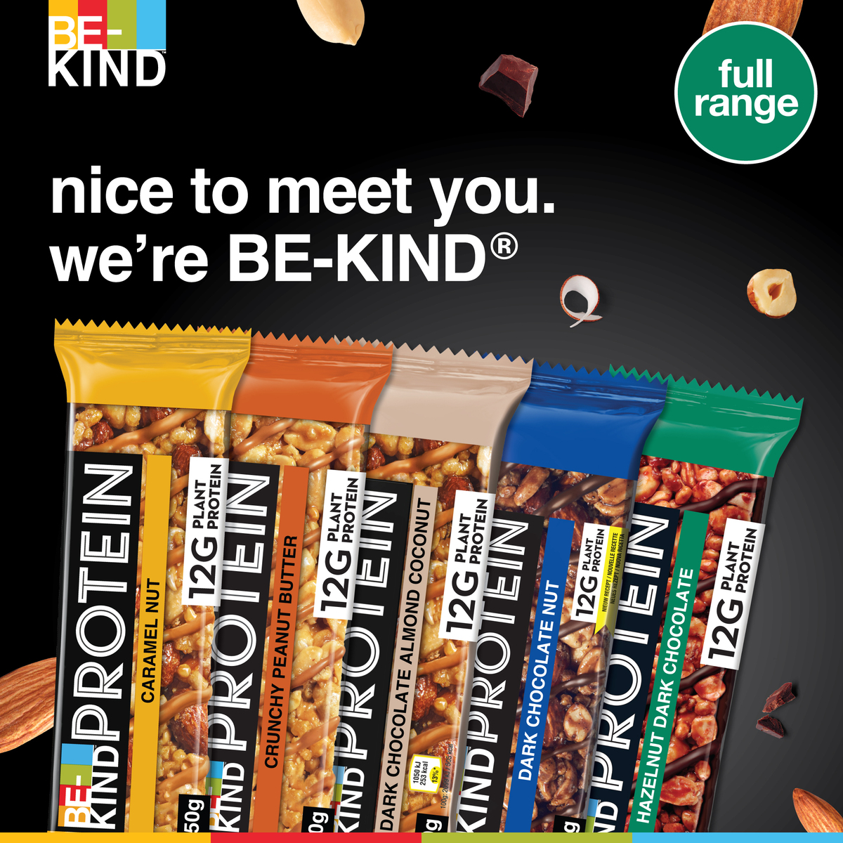 Be Kind Hazelnut Dark Chocolate Protein Bar, 50 g