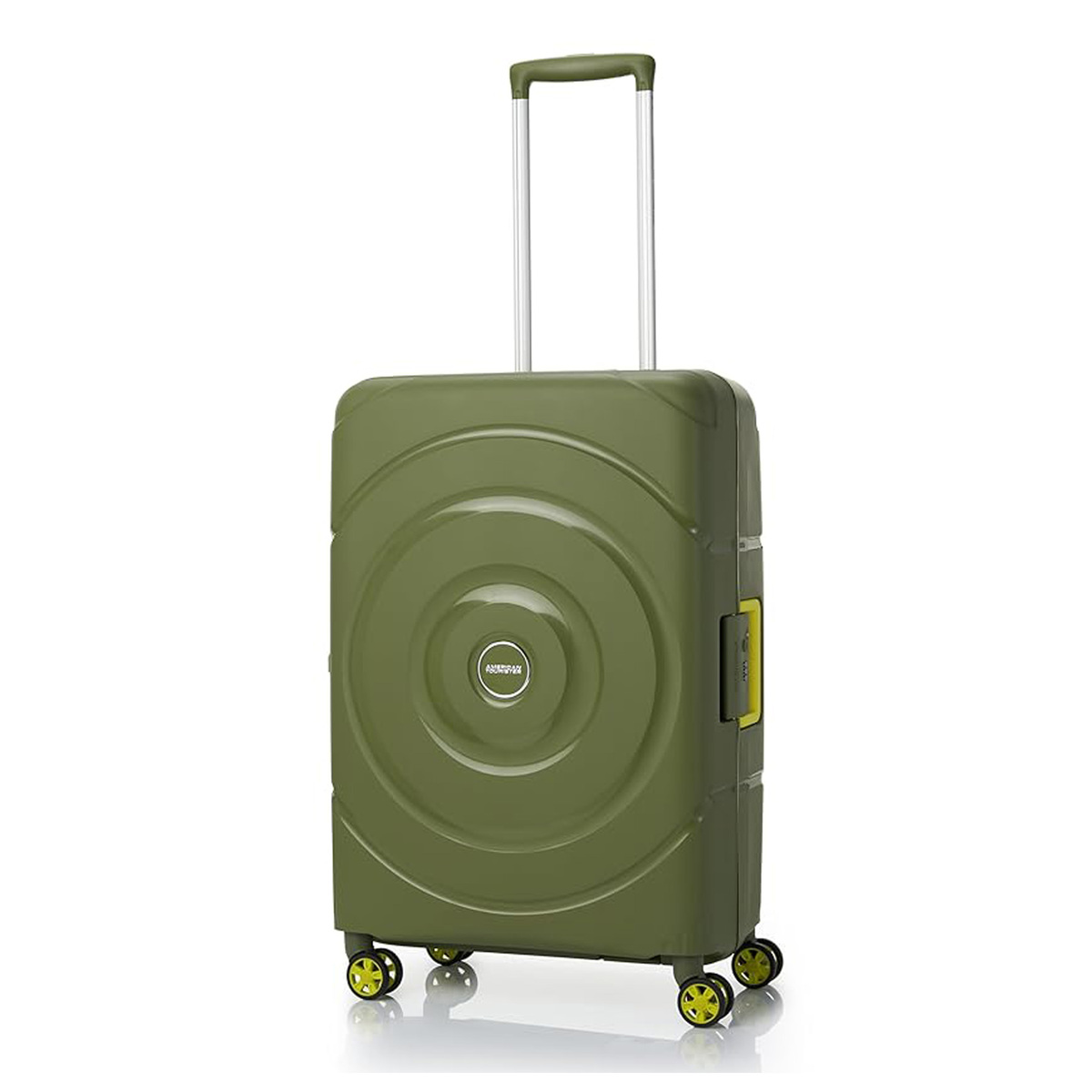 American Tourister Circurity Spinner Hard Trolley with TSA Combination Lock, 55 cm, Olive Green