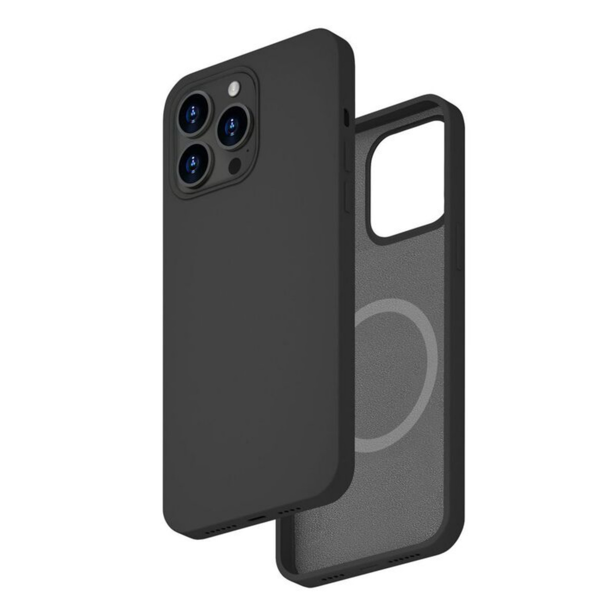 Smartix Premium Silicone Magnetic Case for iPhone 15 Pro Max, Assorted, SM15PMSCBK