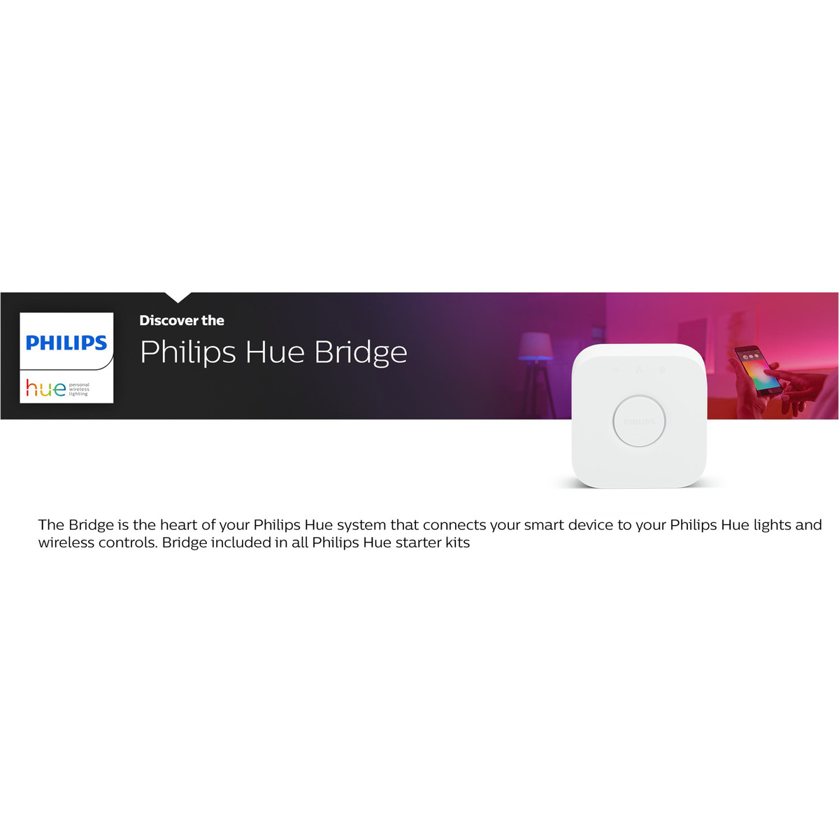 Philips Hue Bridge Smart Controller, 929001180626