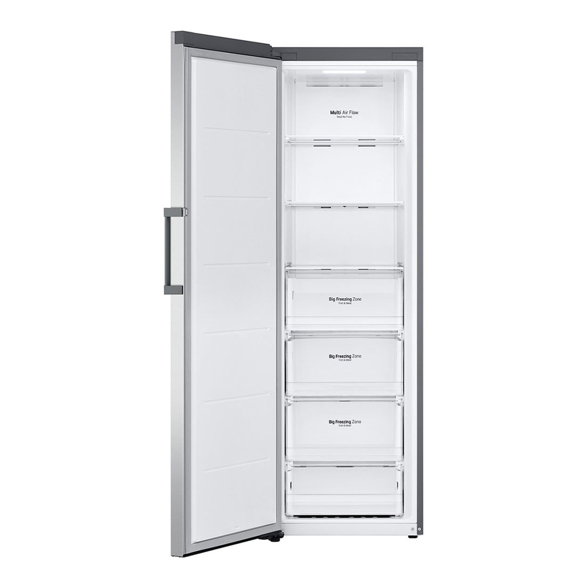 LG Lansen Single Door Upright Freezer, 355 L, Silver, GR-B414ELFM