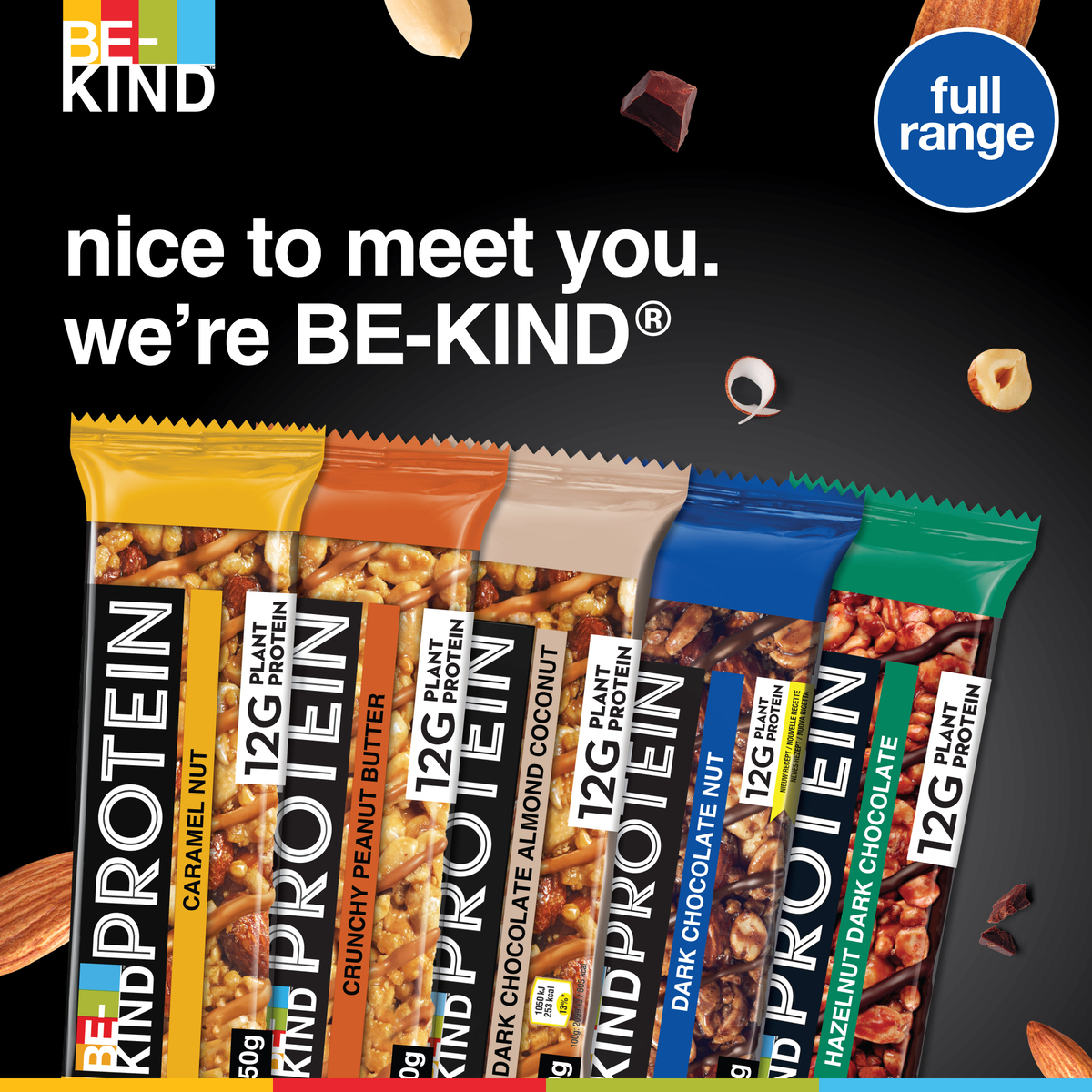 Be-Kind Dark Chocolate Nut Protein Bar Value Pack 4 x 50 g