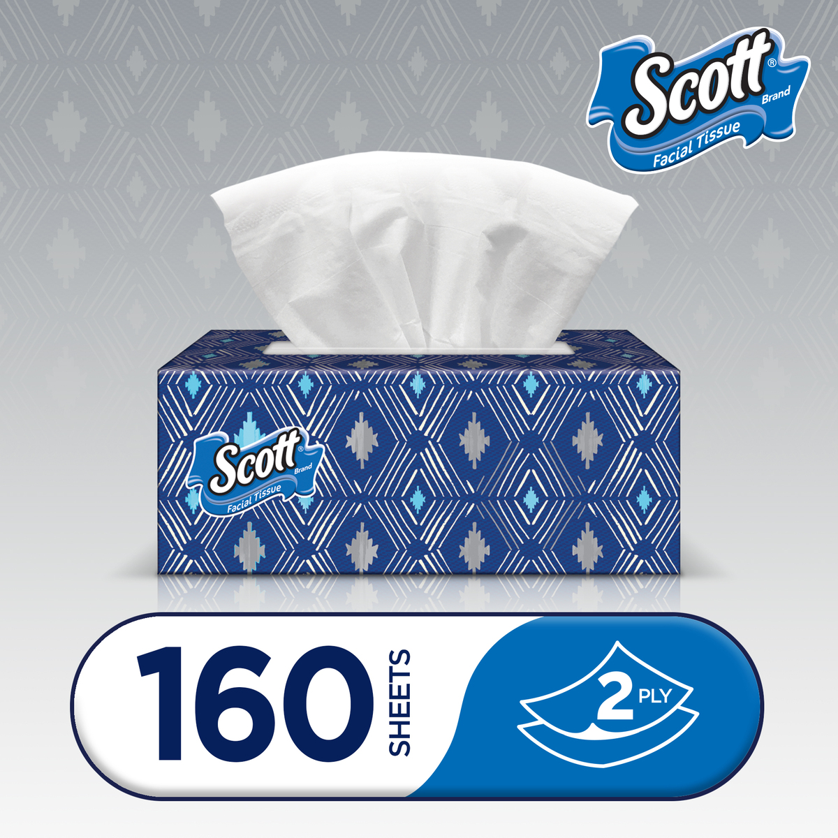 Scott Plus Facial Tissue 2ply 5 x 160 Sheets