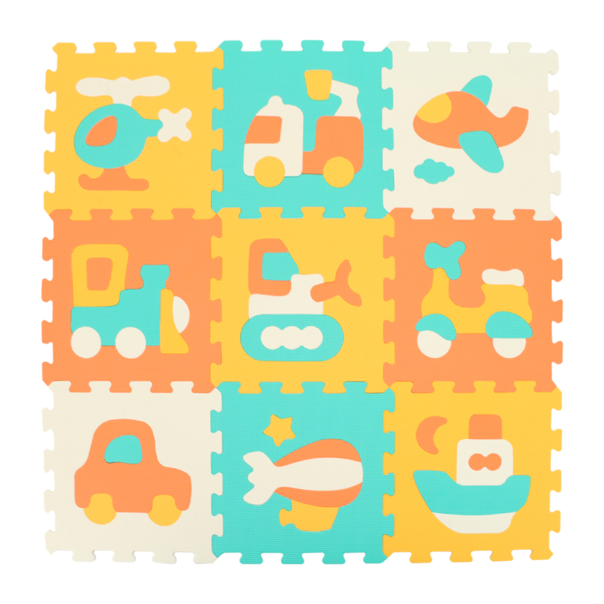Sunta Puzzle Mat, Pack of 9, Multicolor, 5513N/9-E
