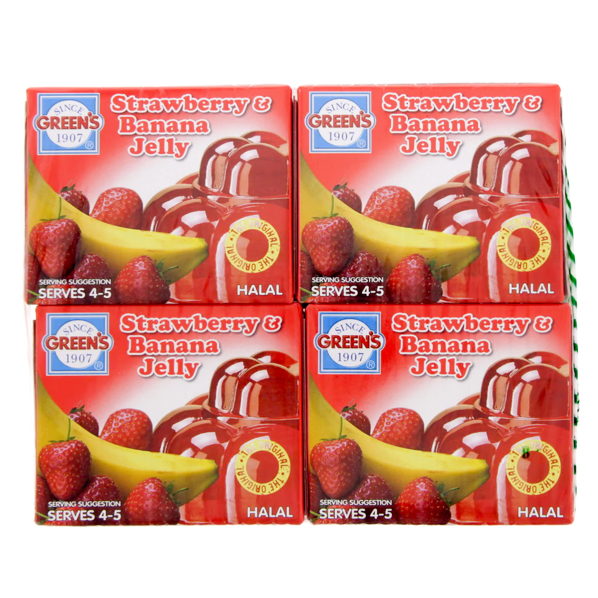 Green's Strawberry & Banana Jelly Value Pack 12 x 80 g