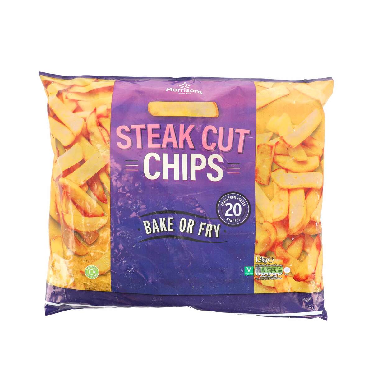 اشتري قم بشراء Morrisons Steak Cut Chips 1.2 kg Online at Best Price من الموقع - من لولو هايبر ماركت Import Uk في الكويت