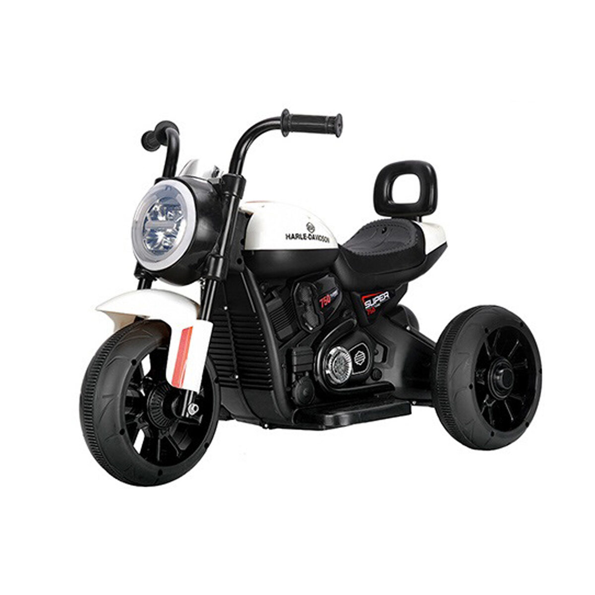 Rechargeable Motor Bike White-818A