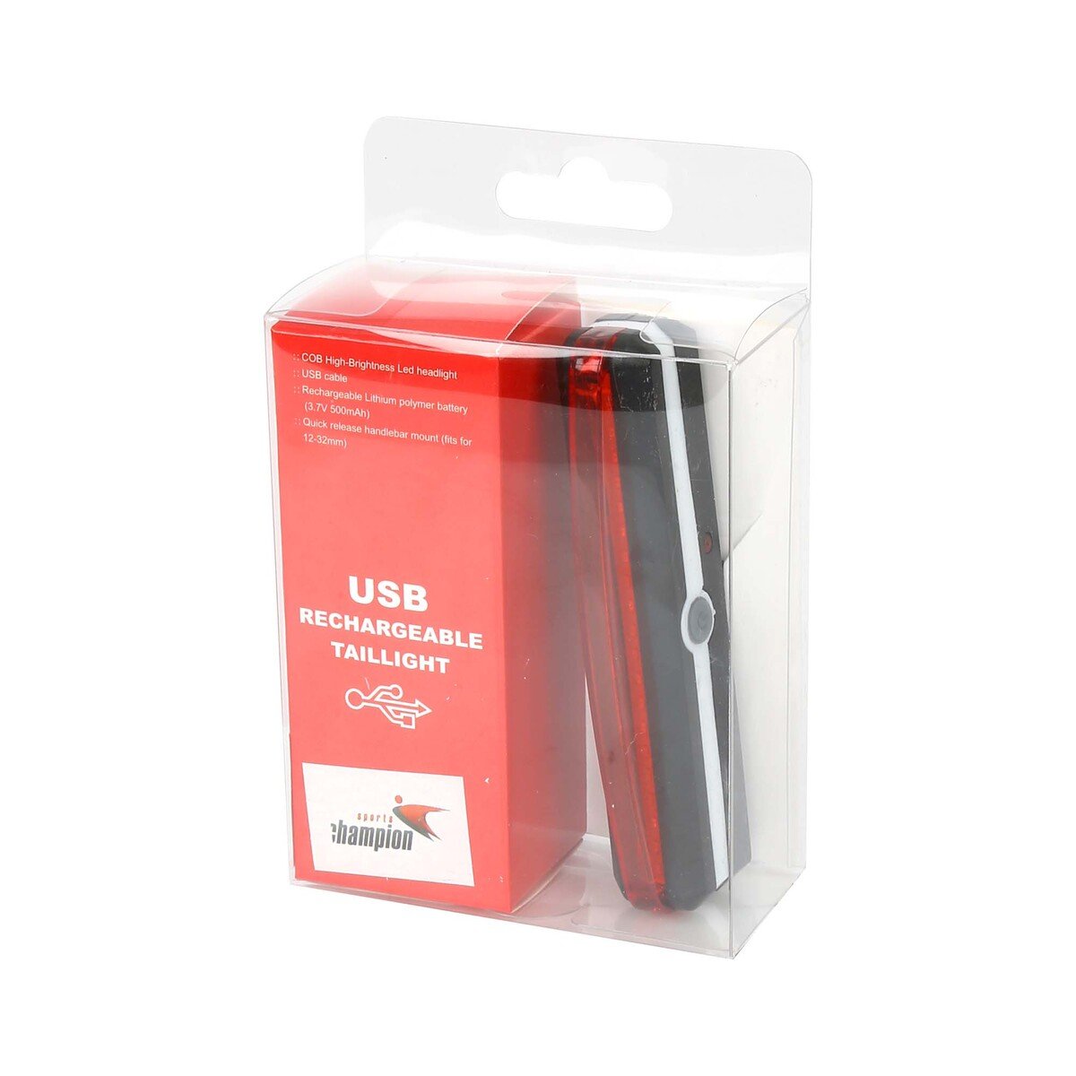 سبورتس تشامبيون مصباح USB للدراجة الرياضية قابل لإعادة الشحن