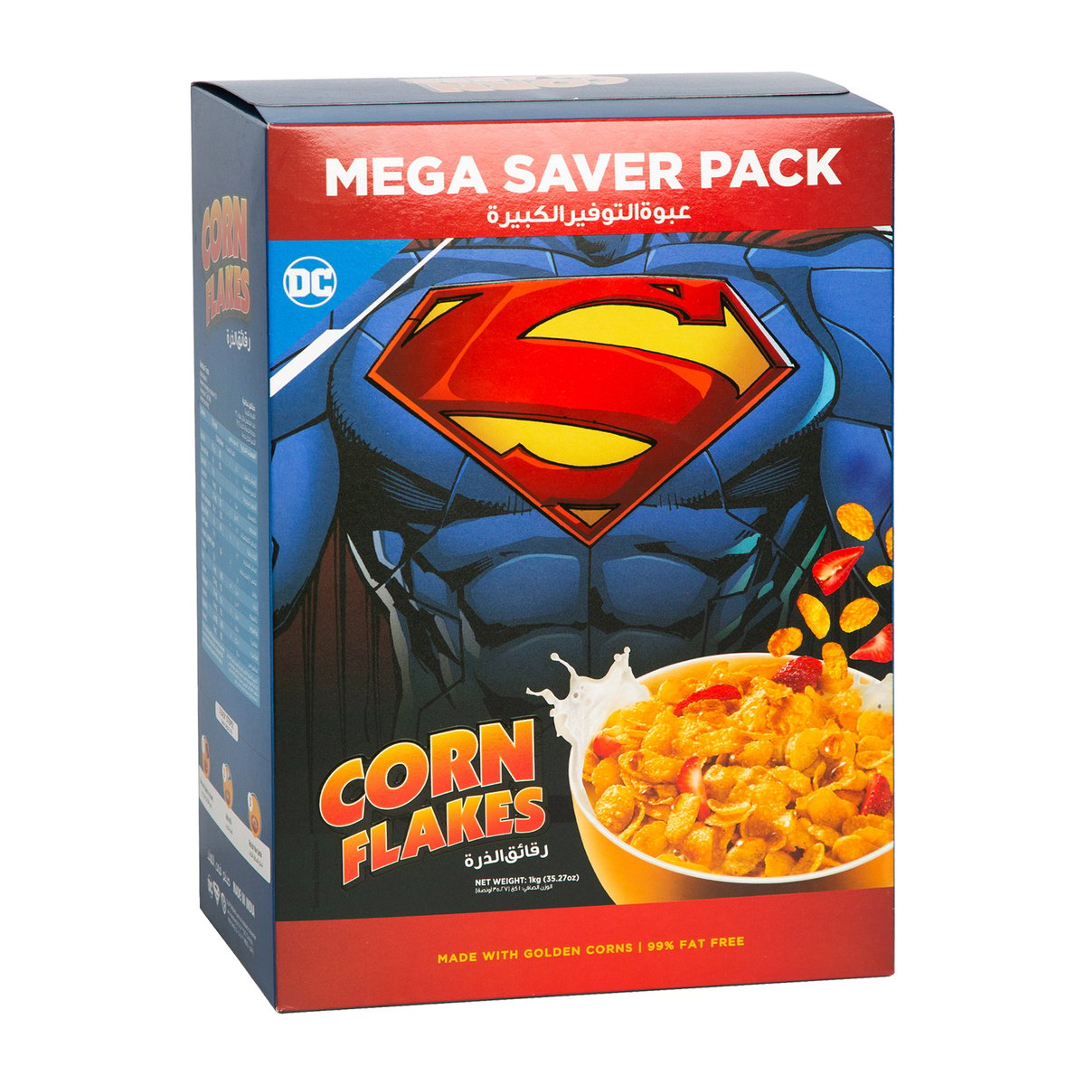 Buy WB Superman Corn Flakes 1 kg Online at Best Price | Corn Flakes | Lulu UAE in UAE