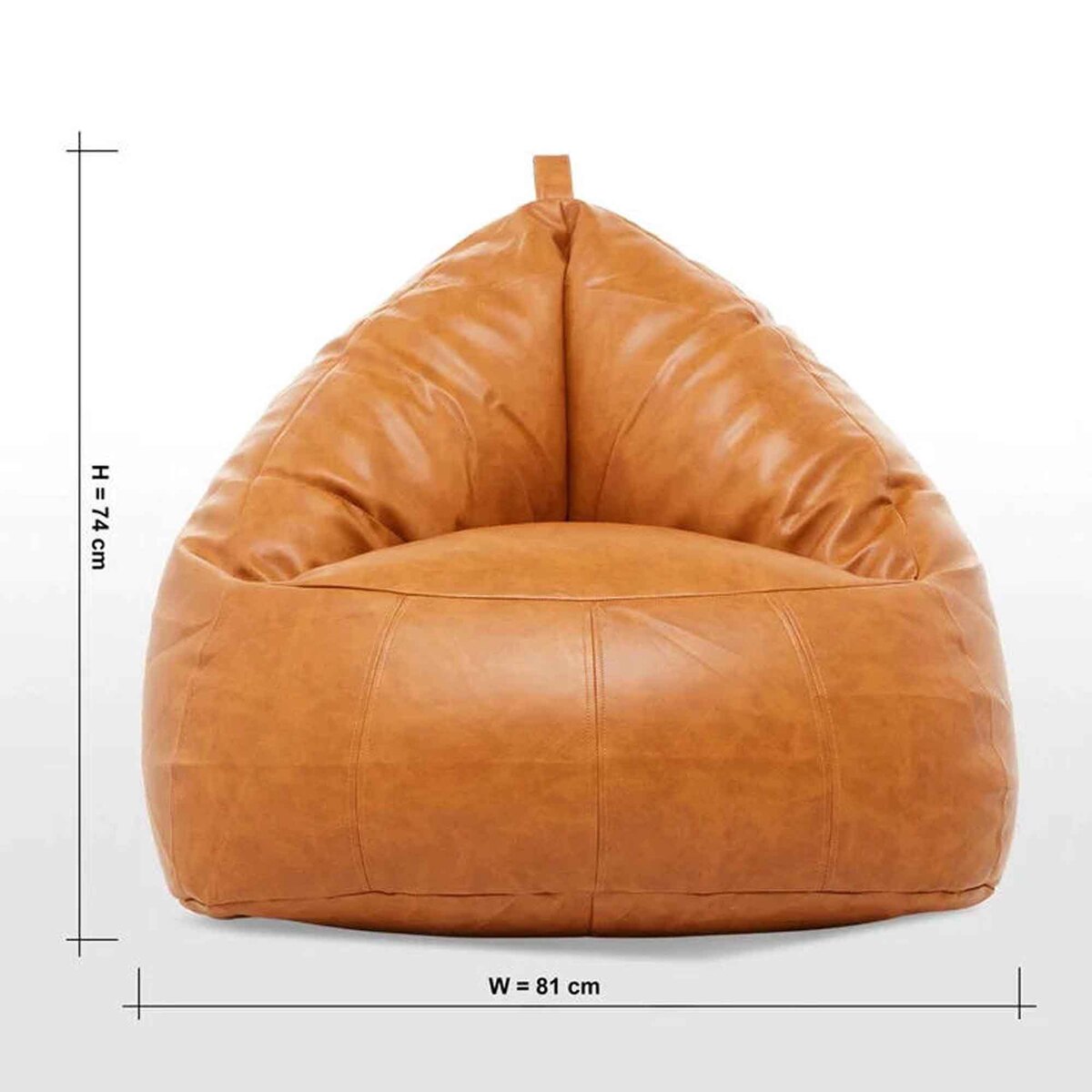Cotton Home Luxury Leather Chair Orange 78x81x74cm