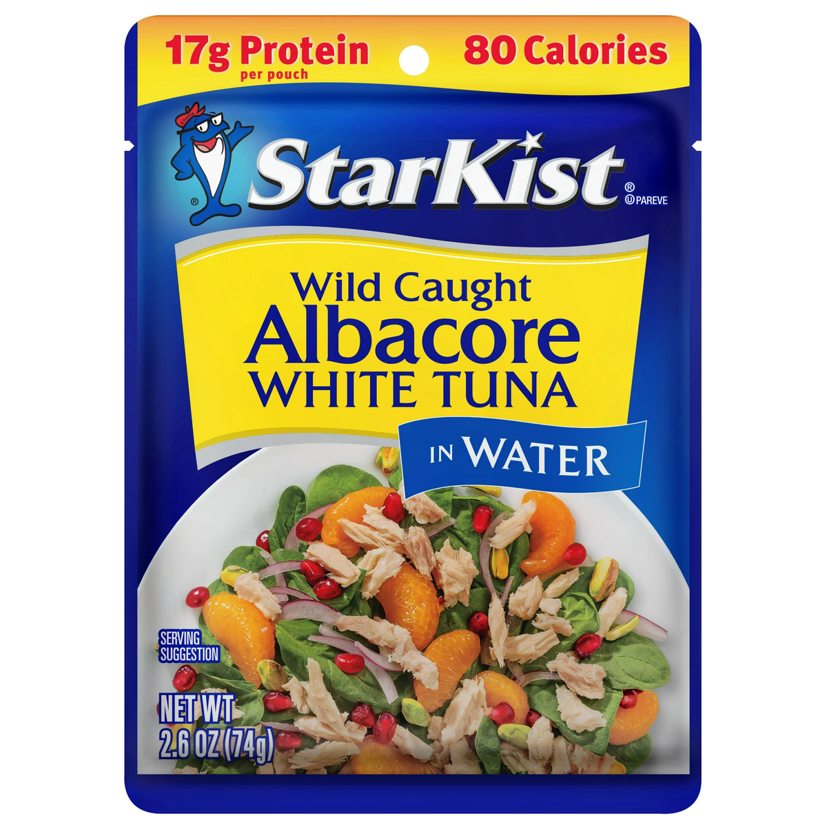 اشتري قم بشراء Starkist Wild Caught Albacore White Tuna in Water 74 g Online at Best Price من الموقع - من لولو هايبر ماركت خالي من الجولتين في الامارات