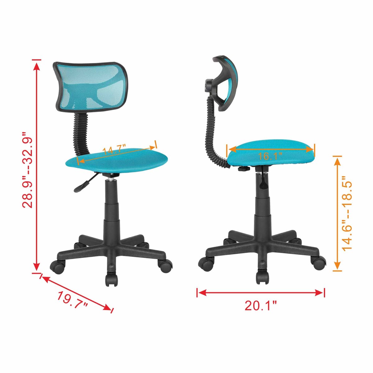 Maple Leaf Adjustable Kids Chair, Office, Computer Chair for Students With Swivel Wheels Hello Gorgeous WK656640