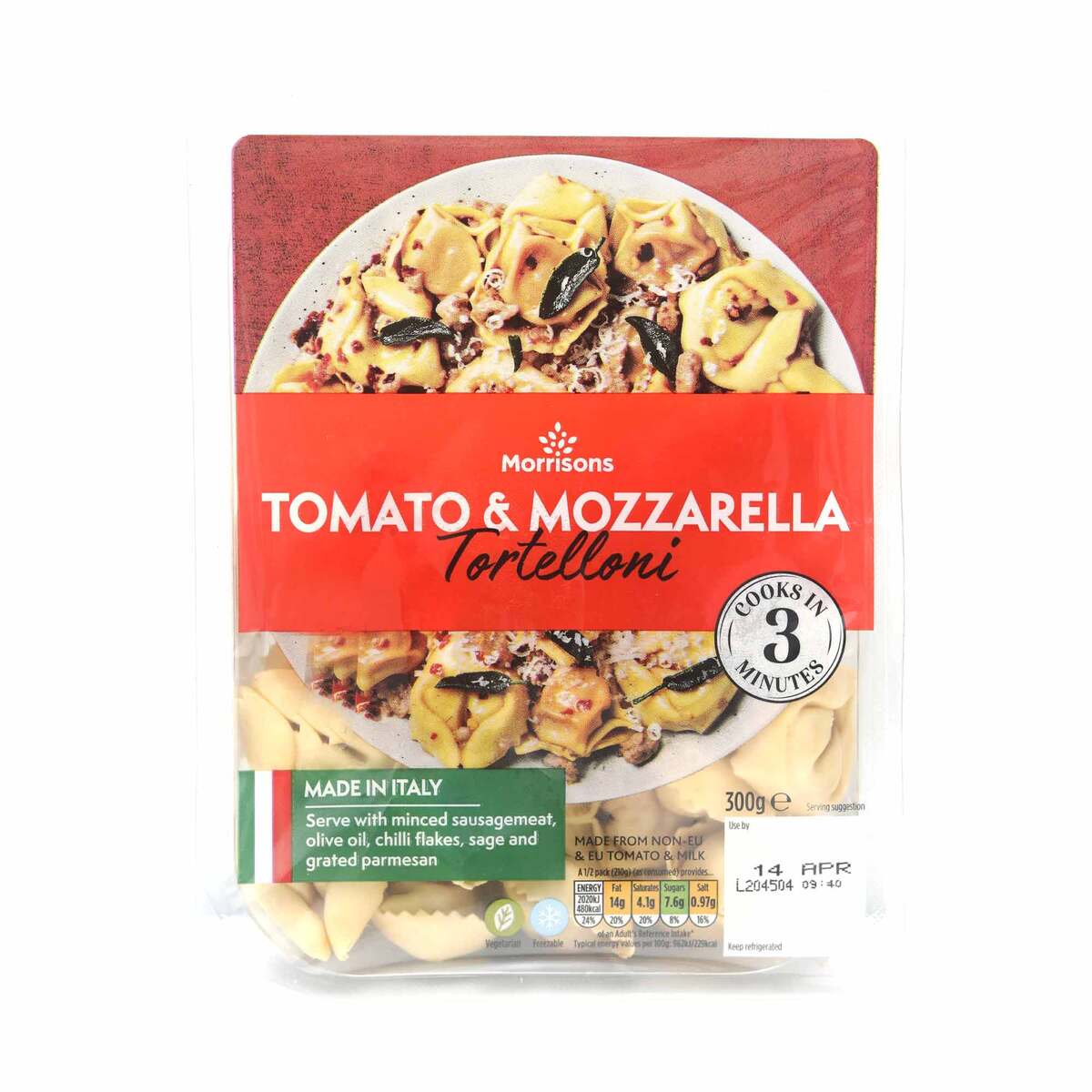 Morrisons Tomato & Mozzarella Tortelloni 300 g