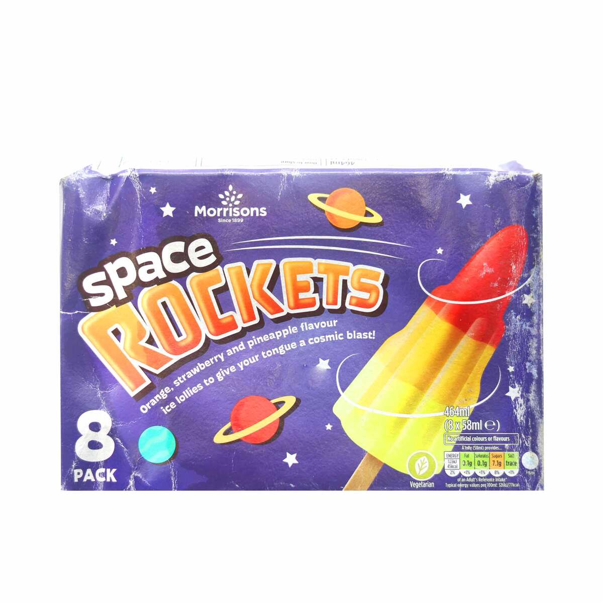 Morrisons Space Rockets Ice Lollies 8 x 58 ml