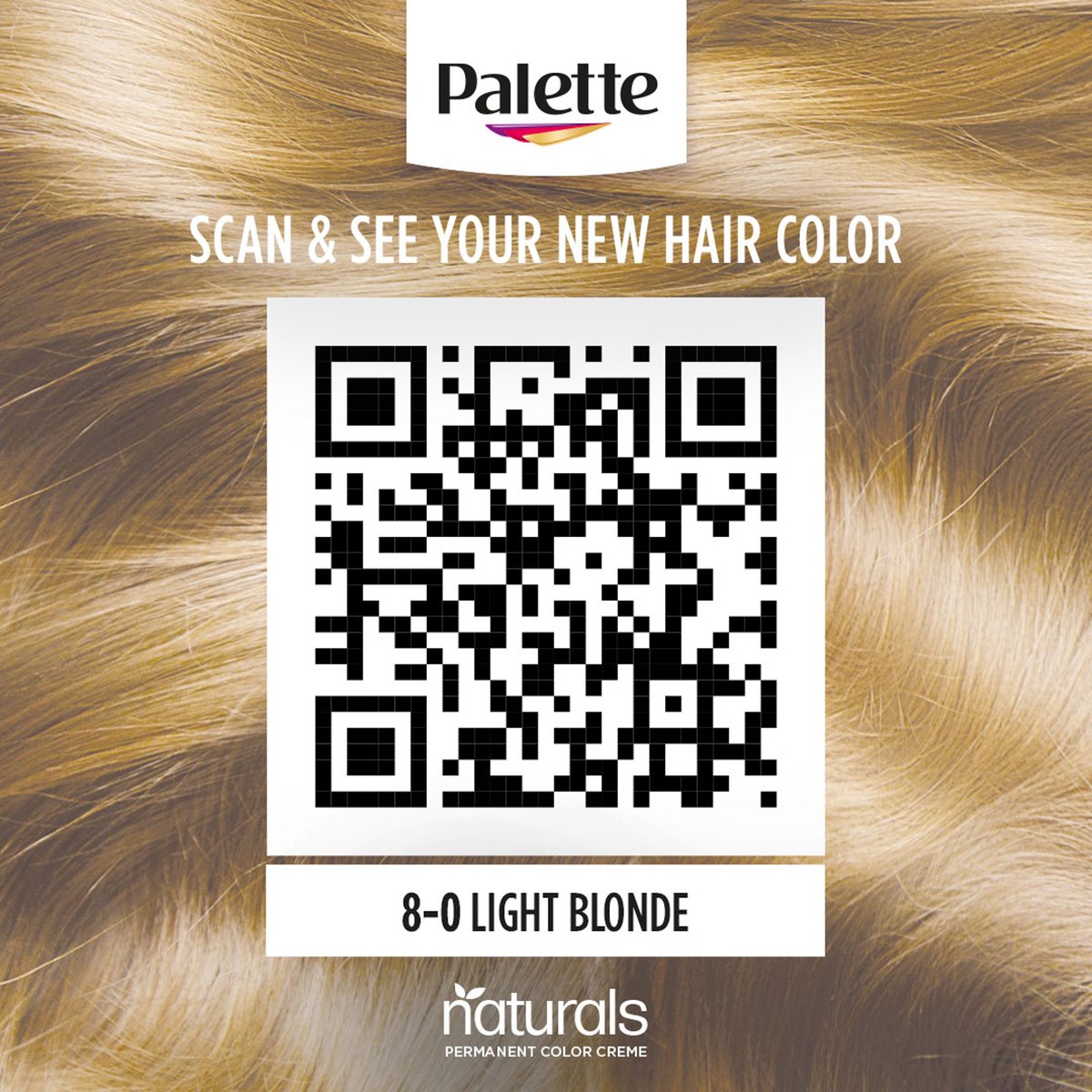 Palette Permanent Naturals Color Creme 8-0 Light Blonde 1 pkt